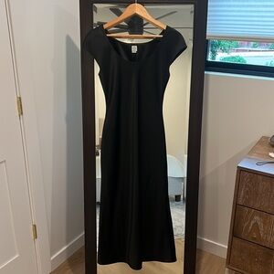 Totême Black Satin Bias Cut Dress - open to offers
